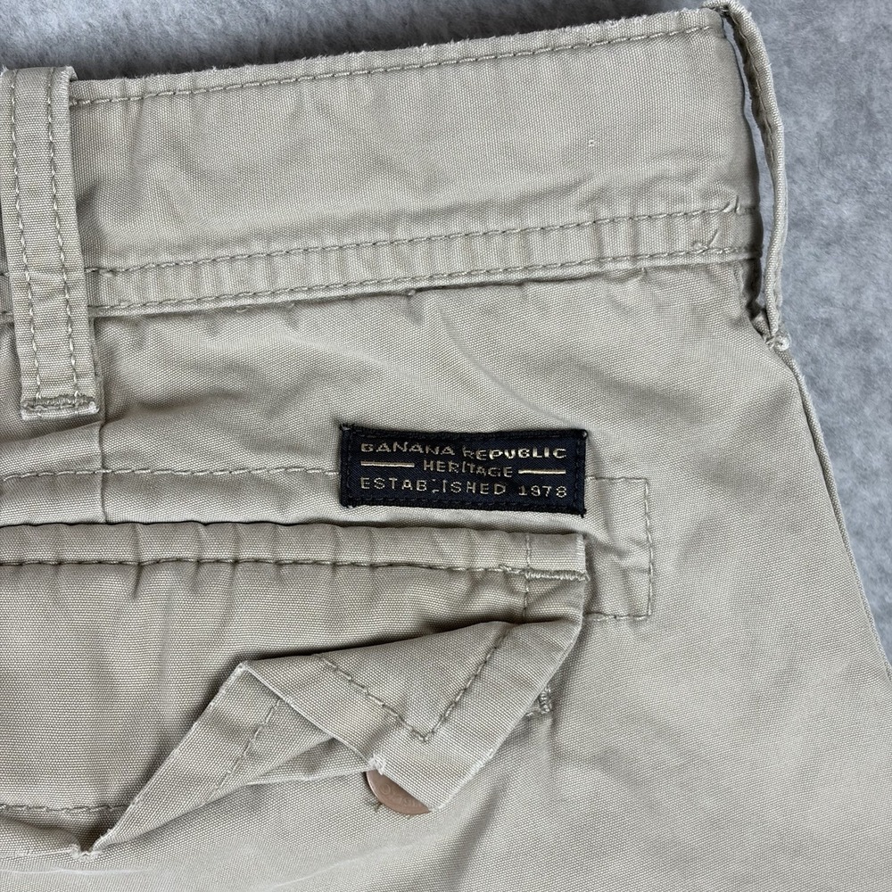 Vintage Banana Republic Pants Mens 32x32 Khaki Beige Baggy Distressed Grunge Y2K - Picture 8 of 16